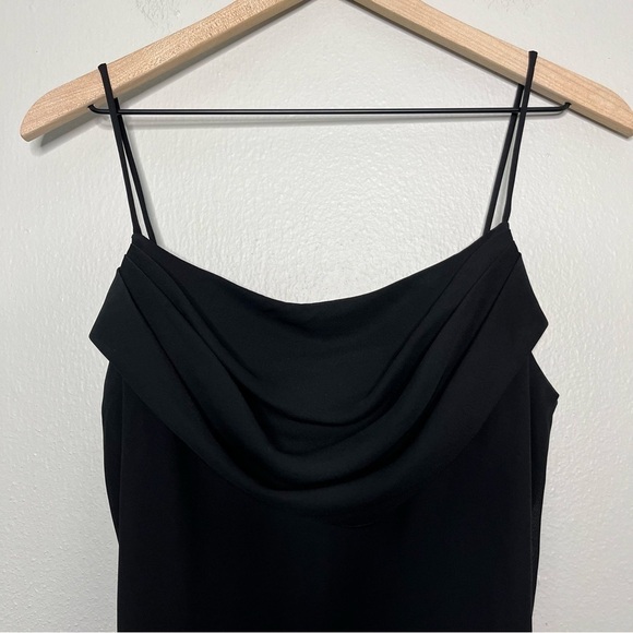 Vintage 90s Women‎ Onyx Nite Maxi Dress 8 Cowl Neck Chiffon Dark Romantic Event - Picture 3 of 6